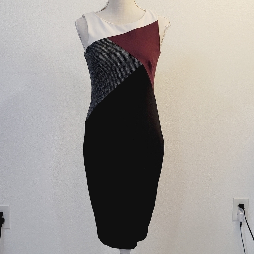 Whbm Colorblock Pencil Dress Size: 00